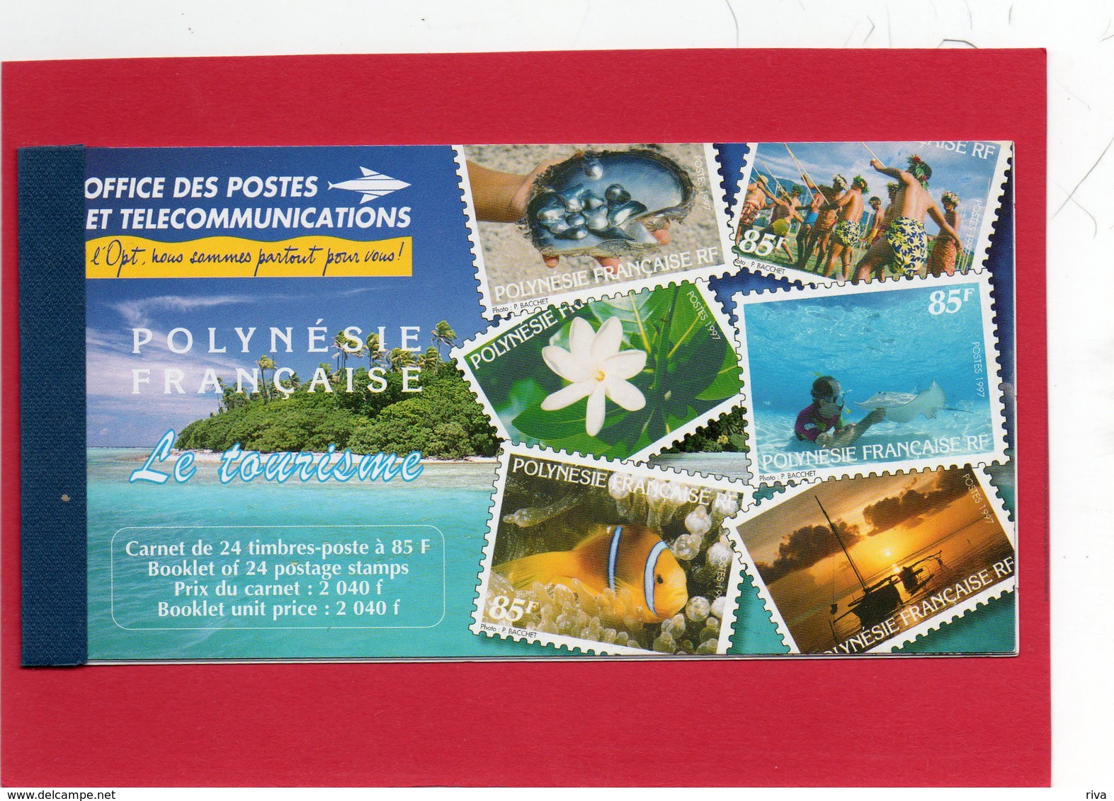 Carnet De La Polynésie De 1997 N° 555A ( Le Tourisme ) Avec 24 Valeurs Luxe *** - Markenheftchen