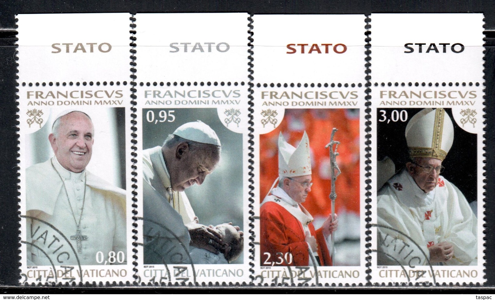 Vatican 2015 Mi# 1827-1830 Used - Pope Francis - Usados