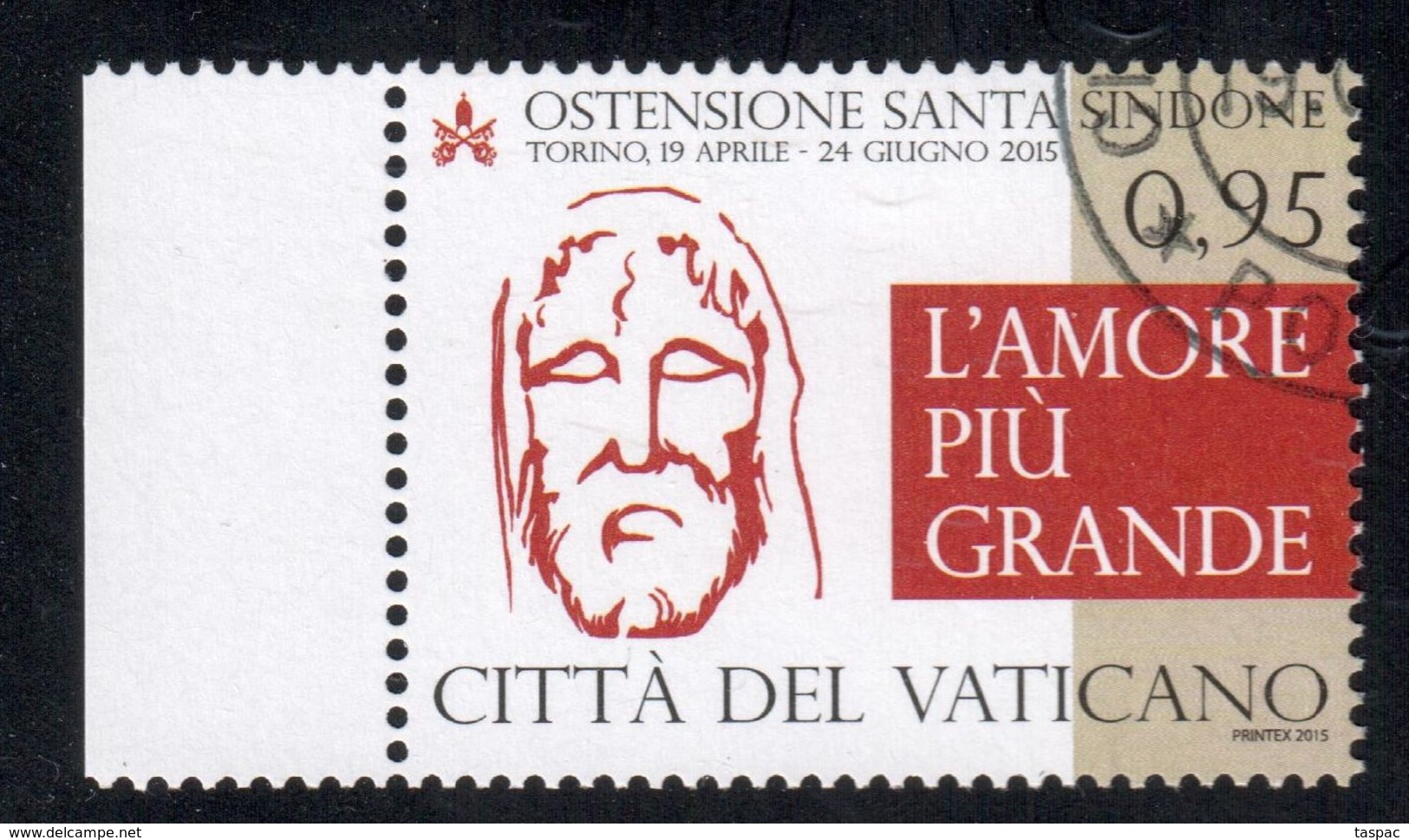 Vatican 2015 Mi# 1832 Used - Holy Shroud - Oblitérés