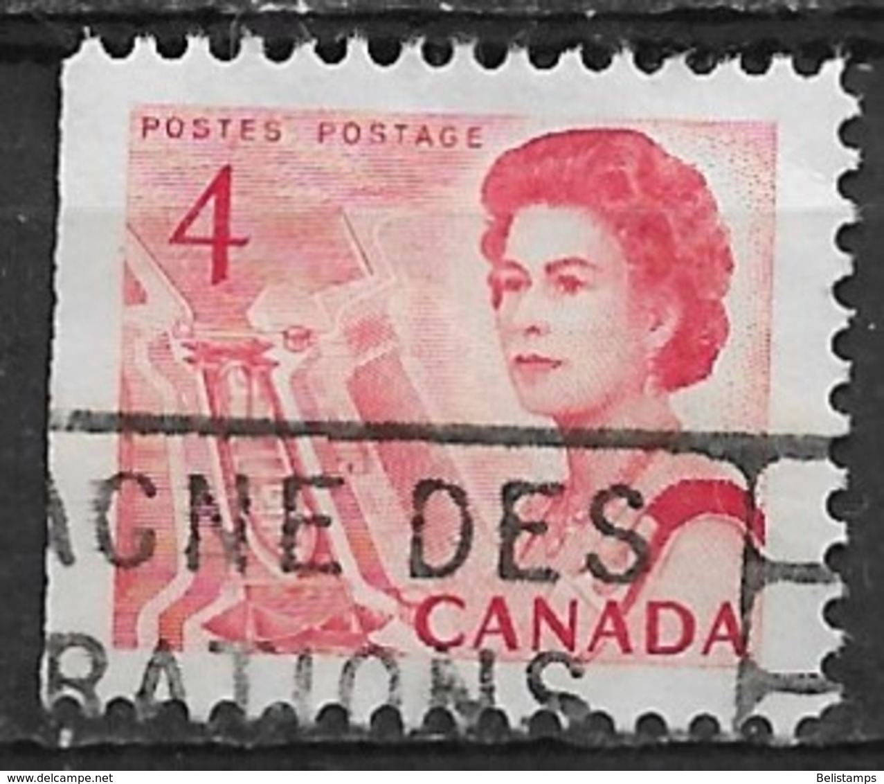 Canada 1967. Scott #457a (U) Ship In Lock (Central Canada) - Timbres Seuls
