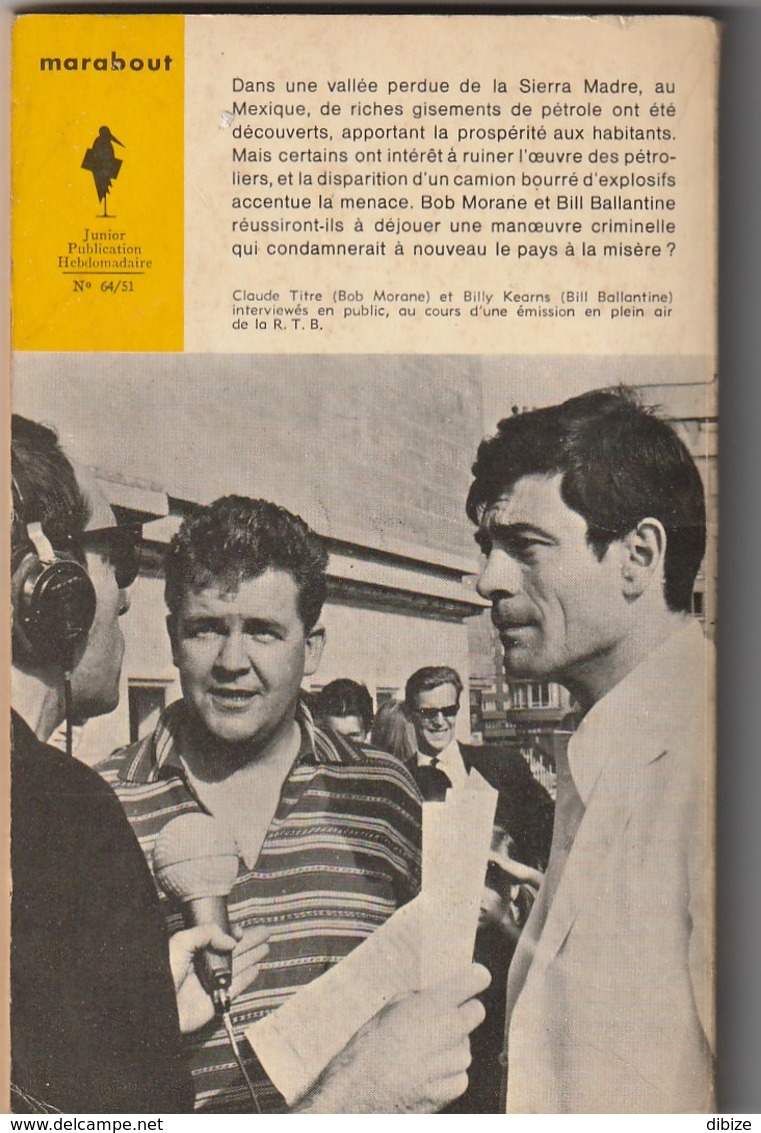 Roman. Henri Vernes. Bob Morane. Le Camion Infernal. N° 290. Edition Marabout. Année 1964. - Belgische Schrijvers