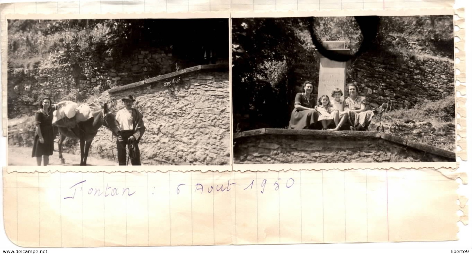 1950 Fontan 06 Photo C.6x8cm X2 - Lieux