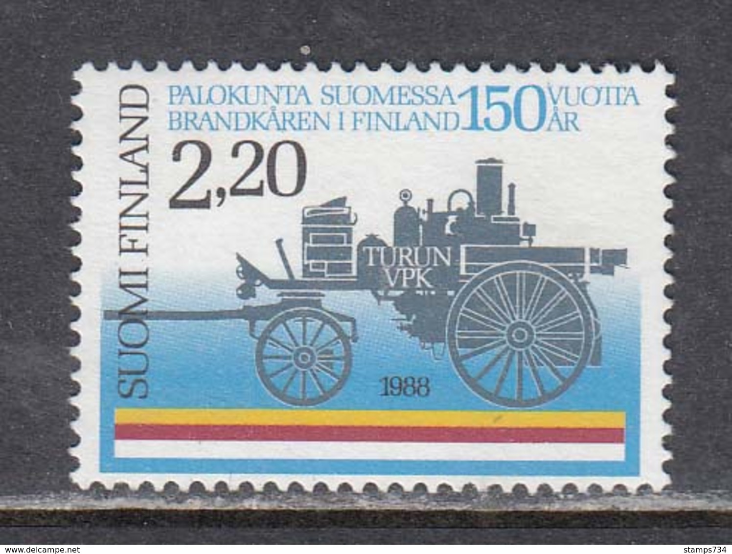 Finland 1988 - 150 Years Of Fire Brigade In Finland, Mi-Nr. 1057, MNH** - Ongebruikt