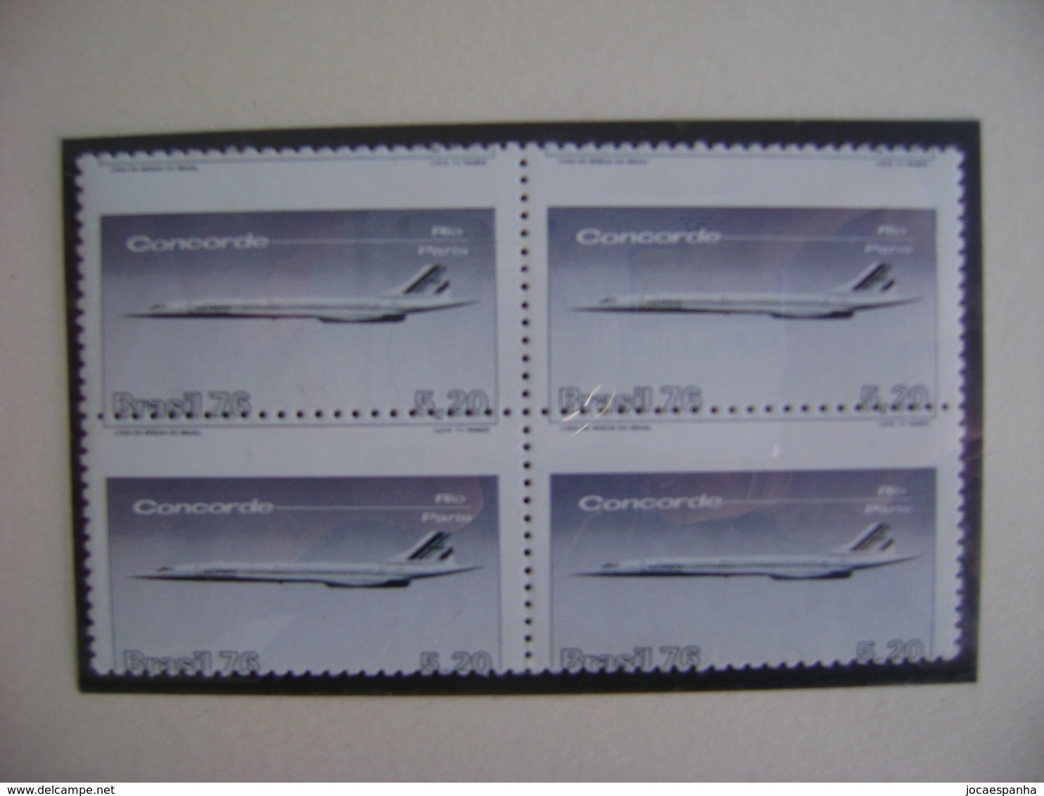 BRAZIL / BRASIL - AIRPLANE CONCORDE ON SQUARE WITH OFFSET PRINTING NEW (MINT) - Concorde