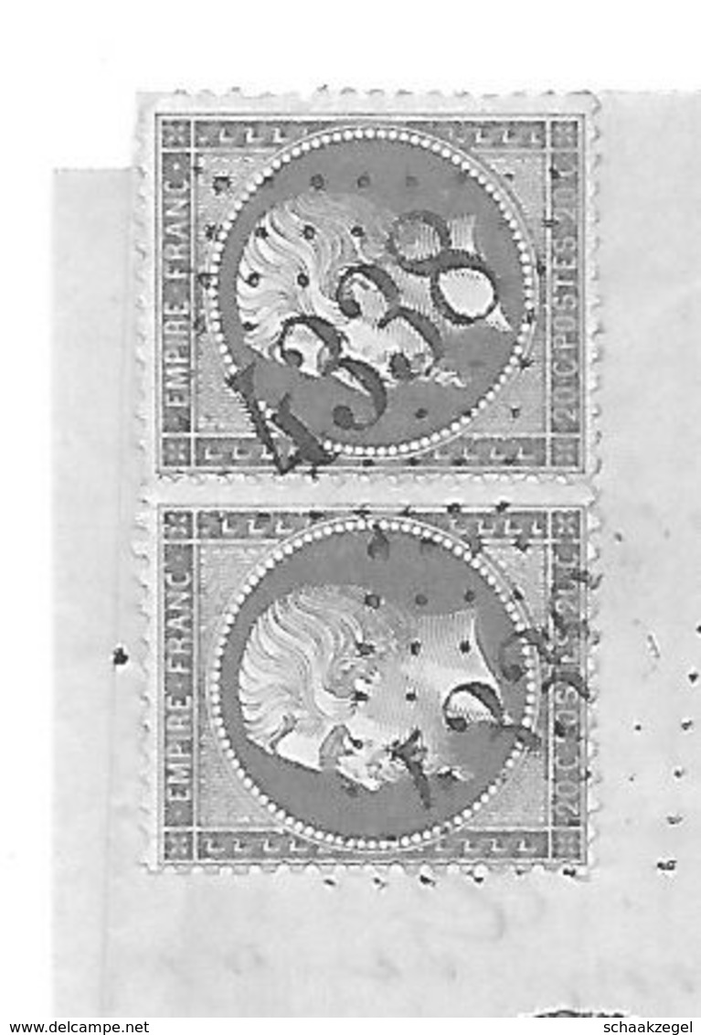 Elsass, Alsace,   	Wasselonne 67, 1 Jan 1864, 	Stempeltype 15 Met Groot Cijfer 4339		200503.08 - Covers & Documents