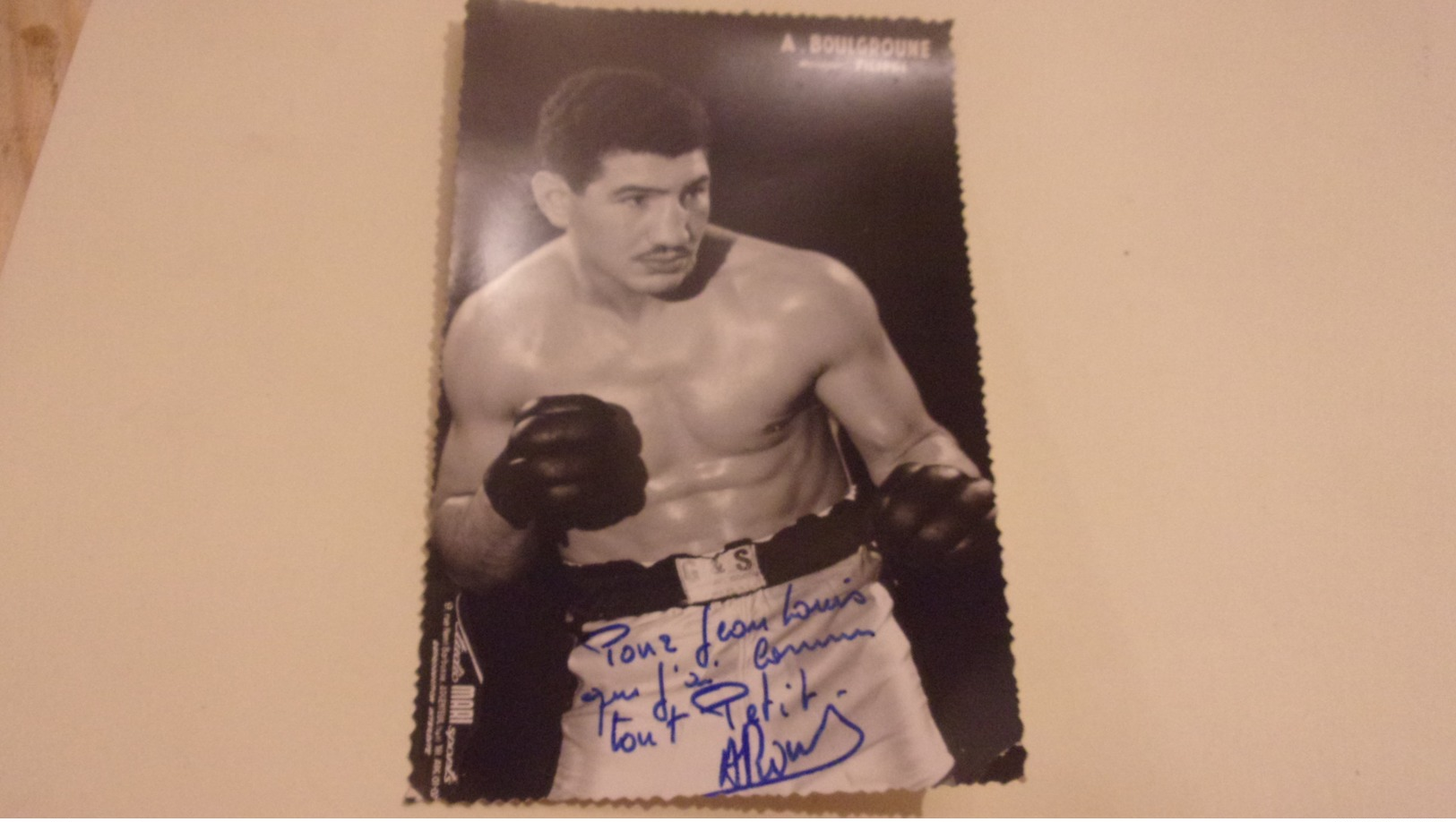 BOXE A BOULGROUNE MANAGER FILIPPI AUTOGRAPHE PHOTO - Autographes