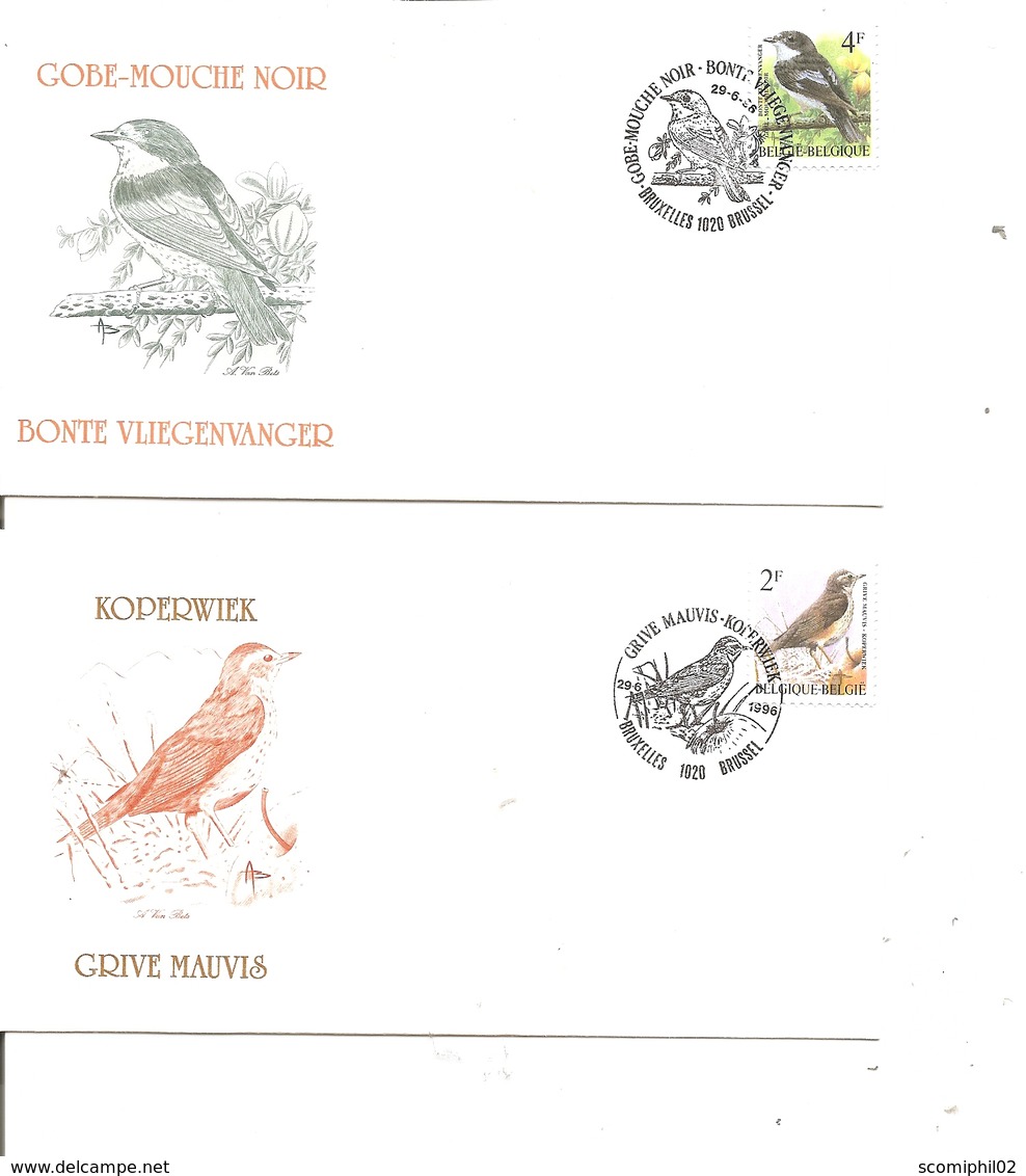 Belgique - Buzin - Oiseaux ( 2 FDC De 1996 à Voir) - 1991-2000