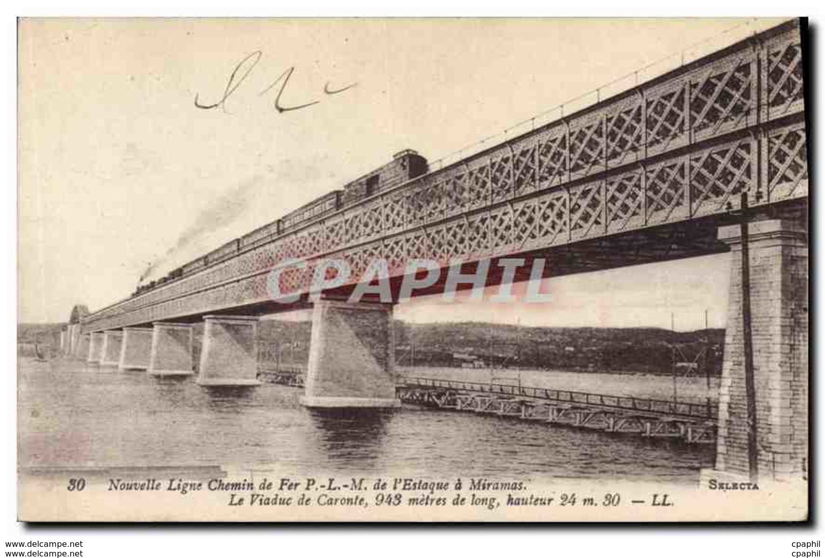 CPA Nouvelle Ligne Chemin De Fer P L M De L'Estaque A Miramas Le Viaduc De Caronte - Martigues