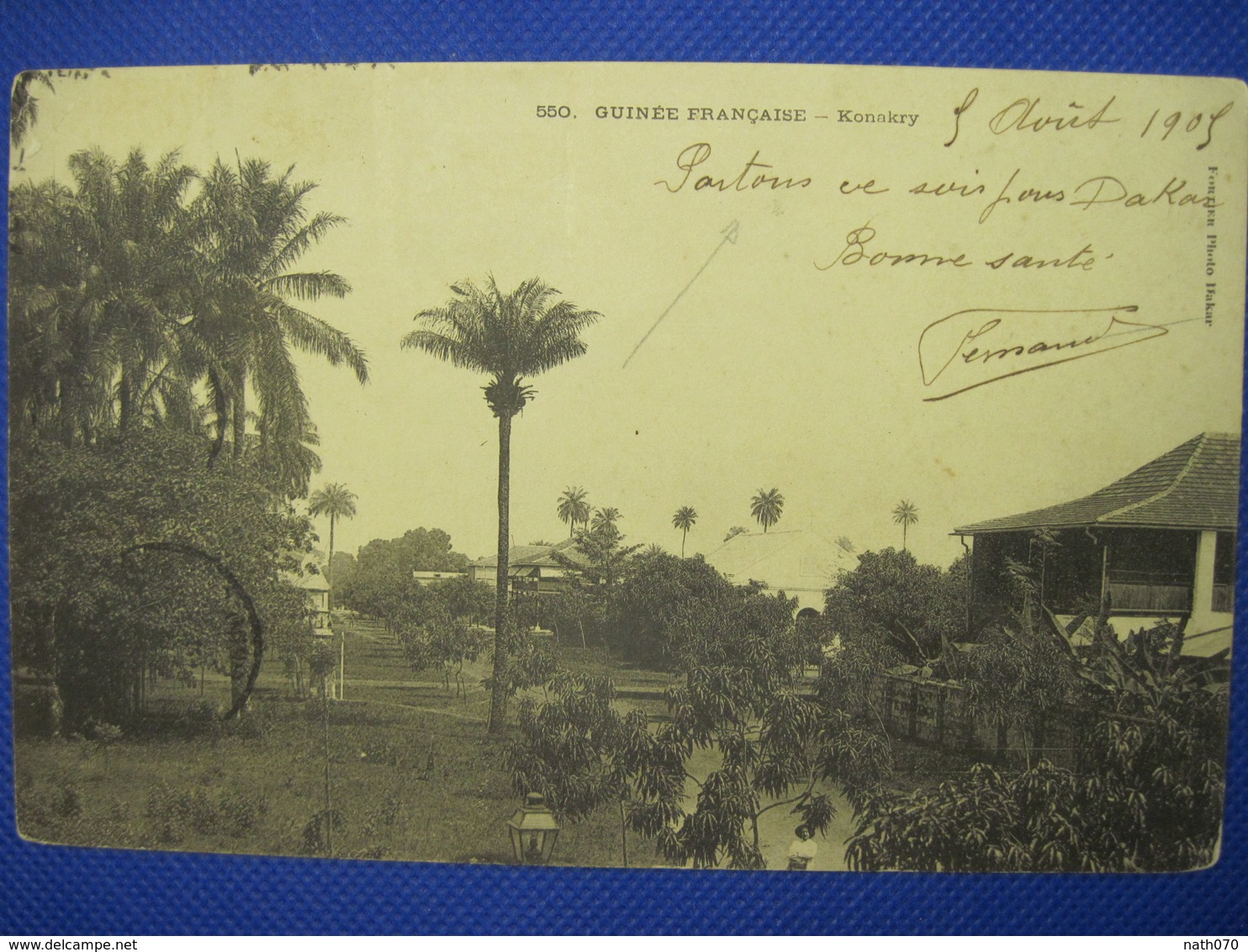 GUINEE KONAKRY CPA 1905 PLASSAC BLAYE Cachet Maritime 1911 Ligne L Paquebot Loango à Bordeaux LL N°2 - Briefe U. Dokumente