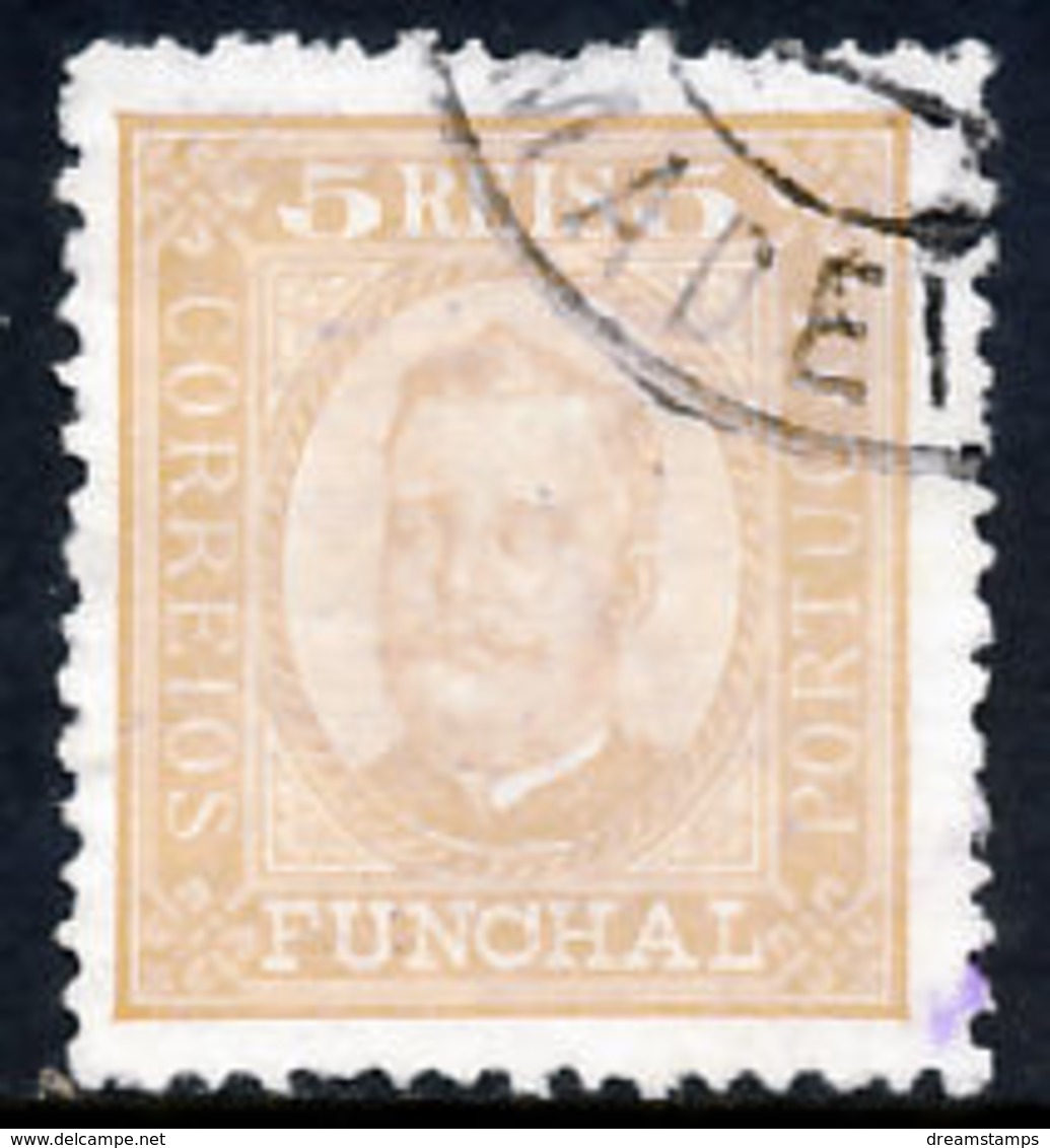 !										■■■■■ds■■ Funchal 1892 AF#01ø King Carlos Neto 5 Réis 12,5 (x3885) - Funchal