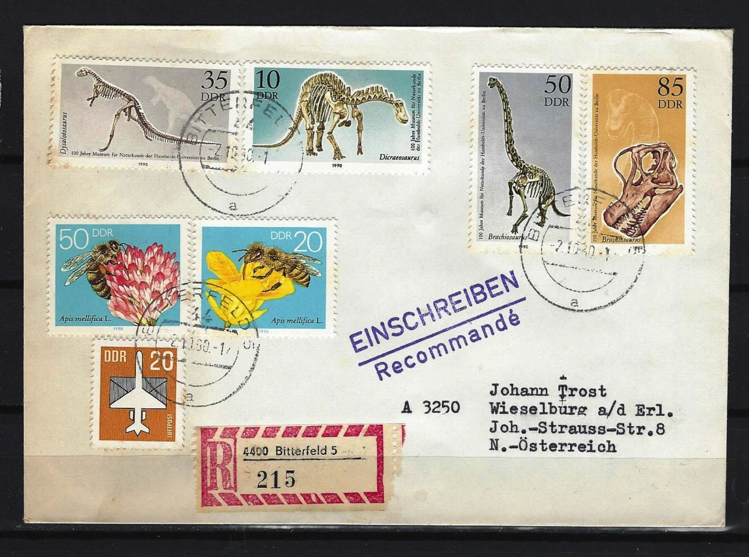 DDR - RECO-Beleg Mehrfachfranktur Stempel BITTERFELD - Sonstige & Ohne Zuordnung