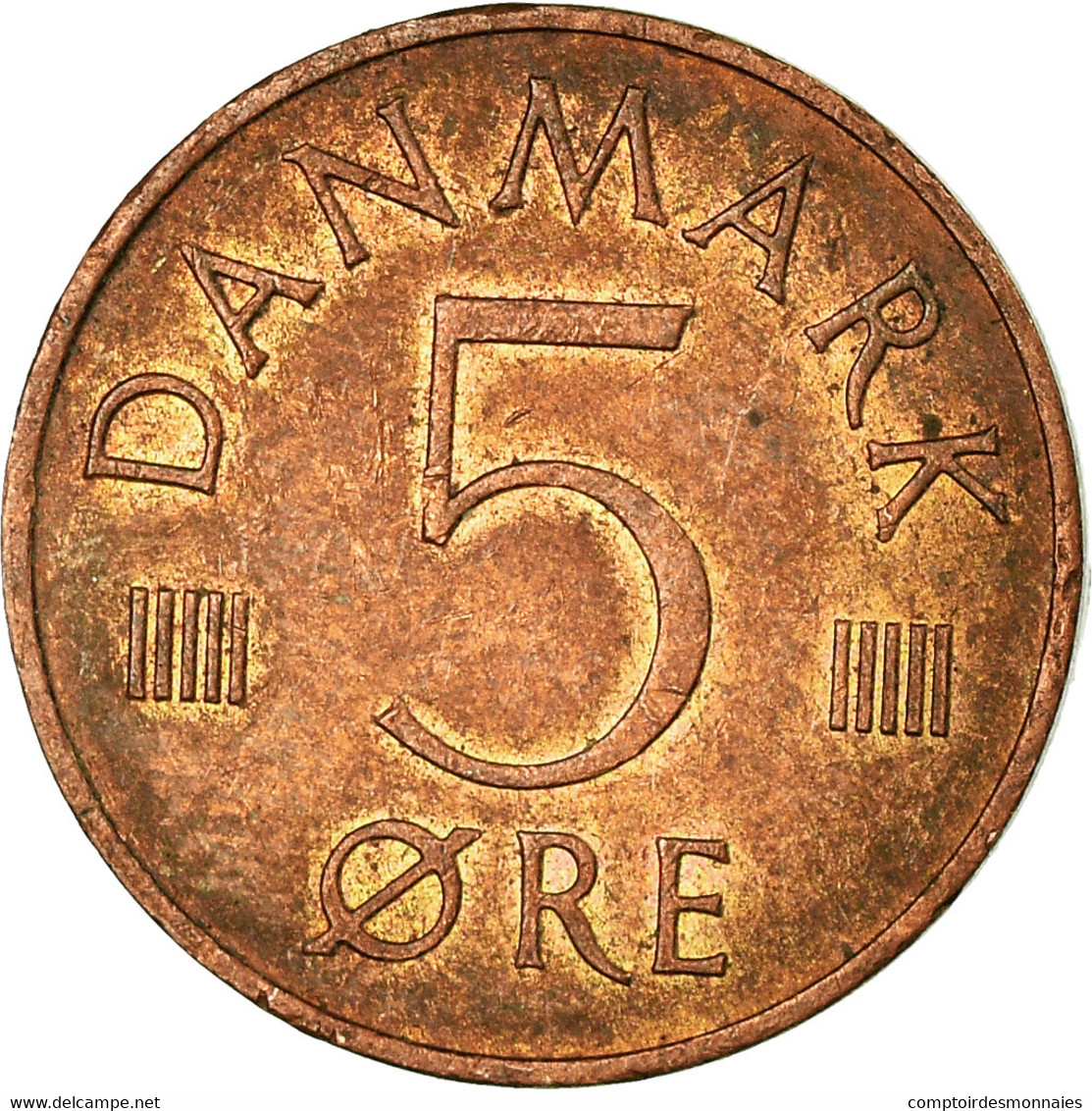 Monnaie, Danemark, Margrethe II, 5 Öre, 1984, Copenhagen, TTB, Copper Clad - Dinamarca