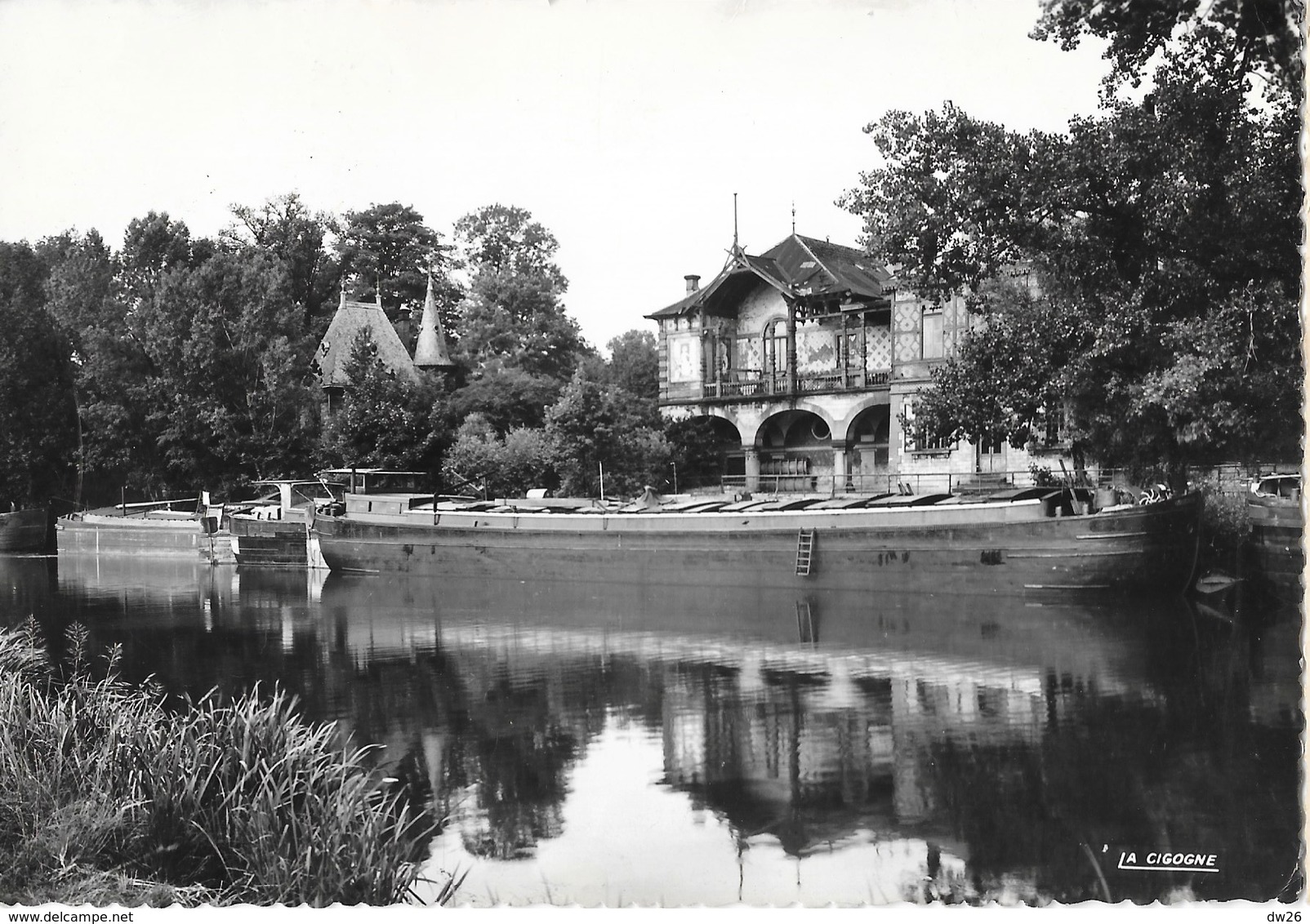 Sarreguemines - Le Casino De La Faïencerie (ou Des Faïenceries) Péniche à Quai - Carte La Cigogne N° 57631 04 - Sarreguemines