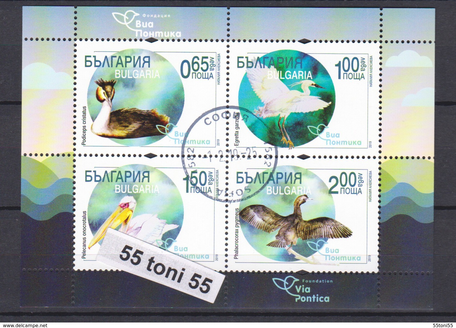 2019 Ecology-Fauna-Birds ( Via Pontica )  S/S – Used First Day(O) ( Limited Edition) Bulgaria/Bulgarien - Gebruikt