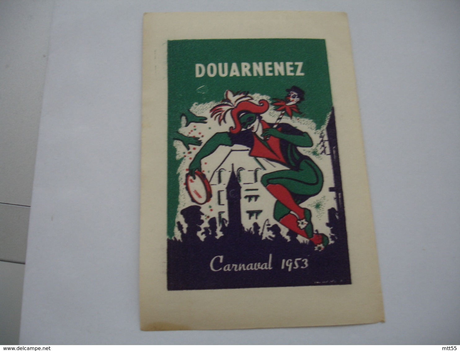 1953 Carnaval De Douarnenez  Vignette Timbre Erinnophilie - Altri & Non Classificati