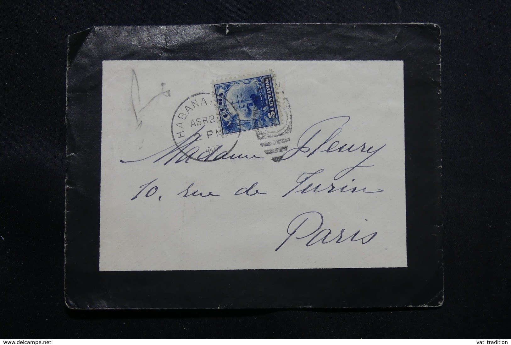 CUBA - Enveloppe De Habana Pour Paris En 1907, Affranchissement Plaisant - L 54889 - Storia Postale