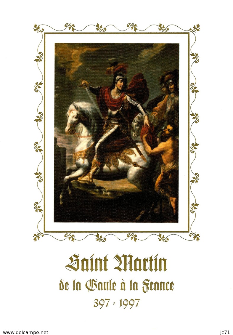 YT N° 3082 - Saint MARTIN -  Livret De Luxe- Encart Sur Soie- Tableau - Enluminure - ++++ - Christianisme