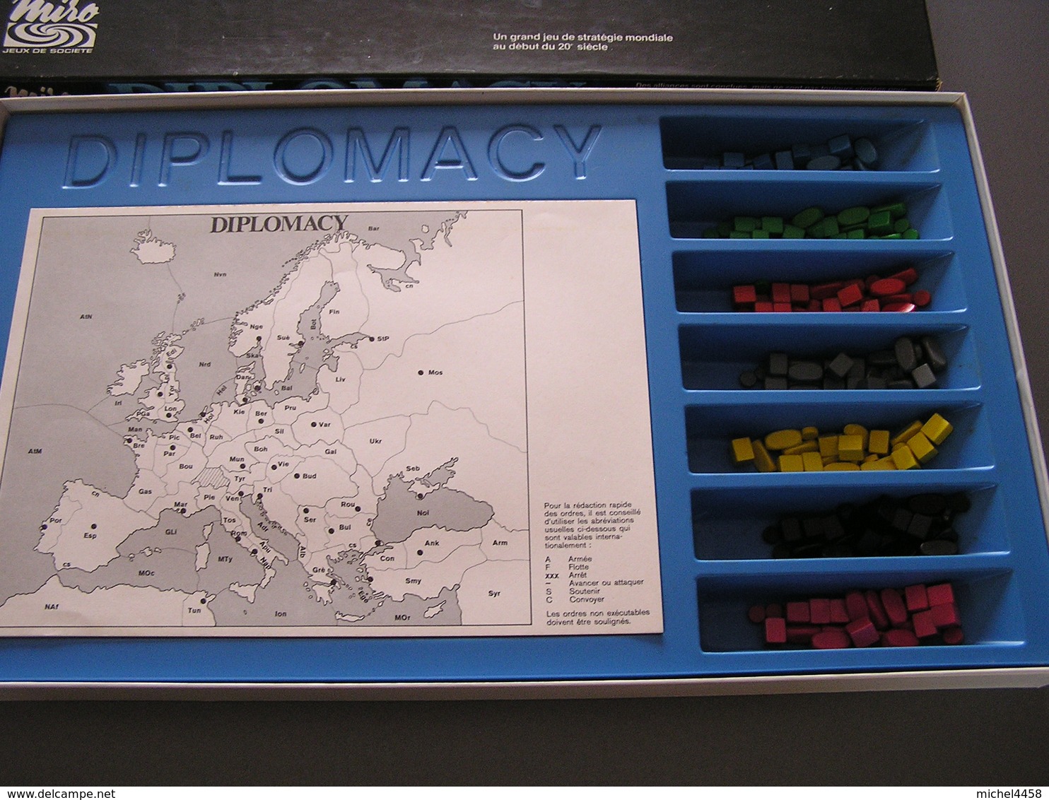 Jeu DIPLOMACY VINTAGE 1978 Par MIRO MECCANO Licence AVALON HILL - Other & Unclassified