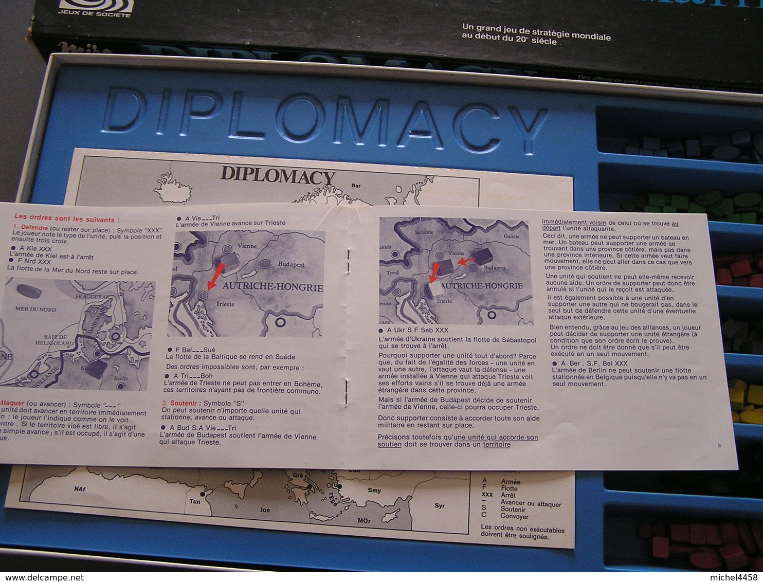 Jeu DIPLOMACY VINTAGE 1978 par MIRO MECCANO Licence AVALON HILL