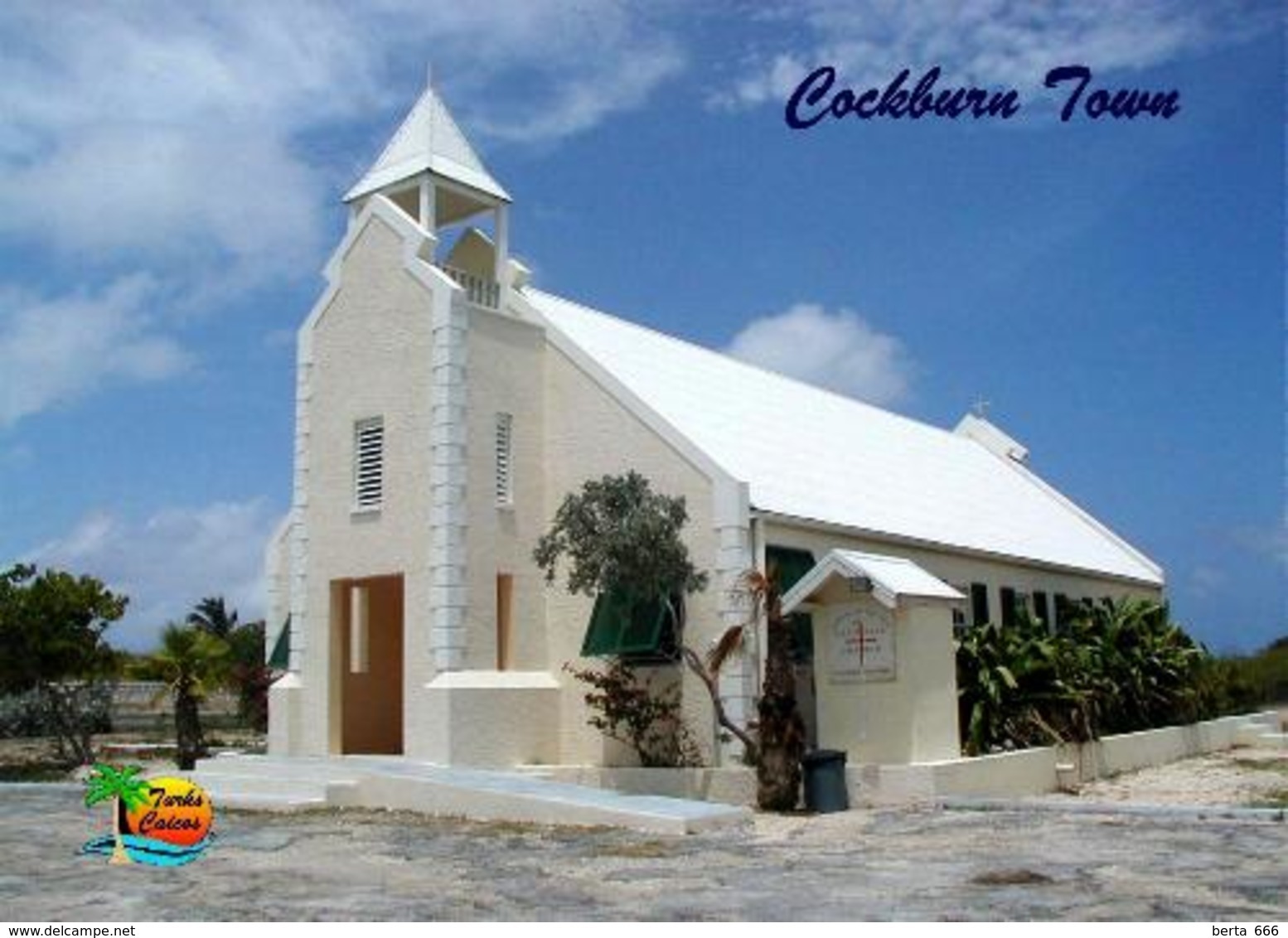 Turks And Caicos Grand Turk Cockburn Town Holy Cross Church New Postcard - Turques-et-Caïques (Iles)