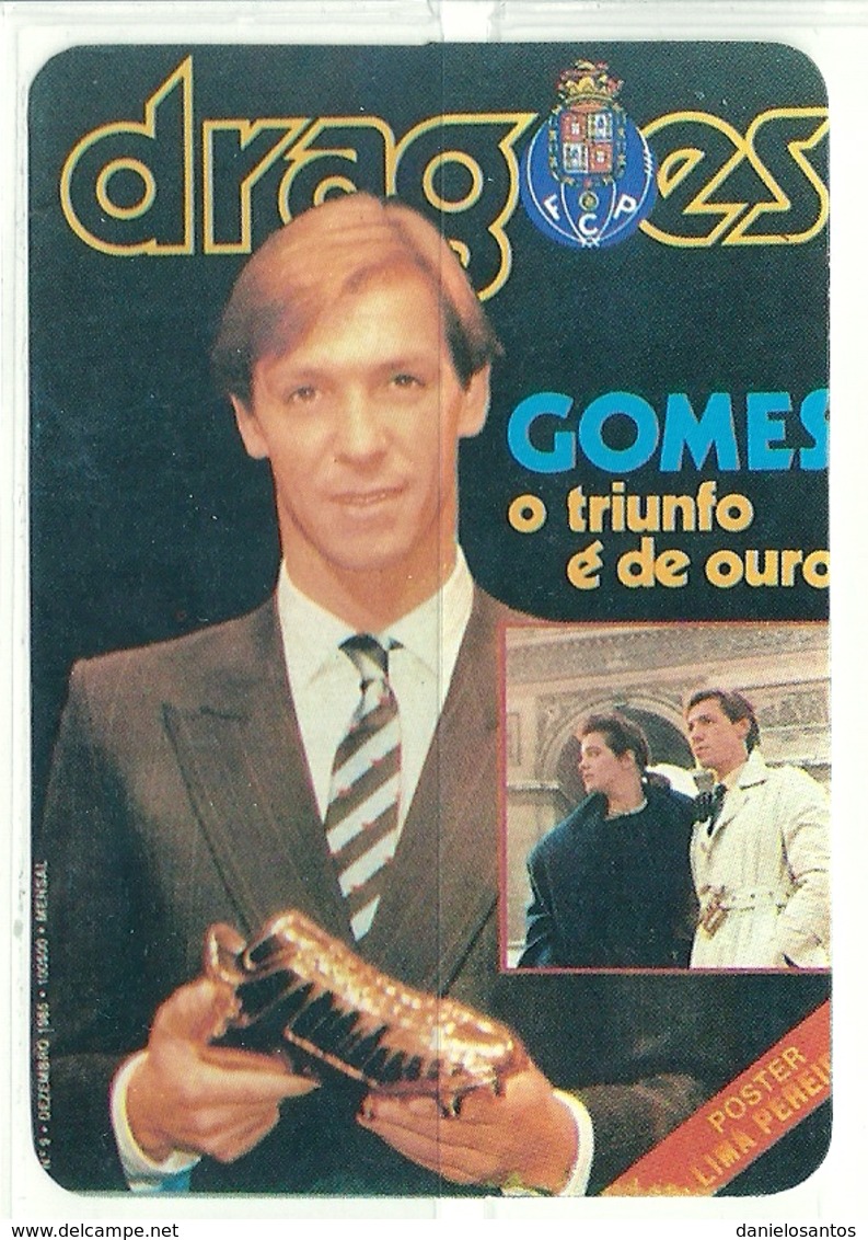 1989 Pocket Calendar Calandrier Calendario Portugal Futebol Soccer Futebol Clube Do Porto FCP Dragões Gomes Bota Ouro - Grand Format : 1981-90