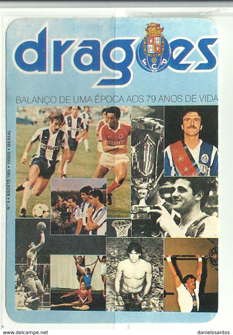 1989 Pocket Calendar Calandrier Calendario Portugal Futebol Soccer Futebol Clube Do Porto FCP Dragões - Grand Format : 1981-90