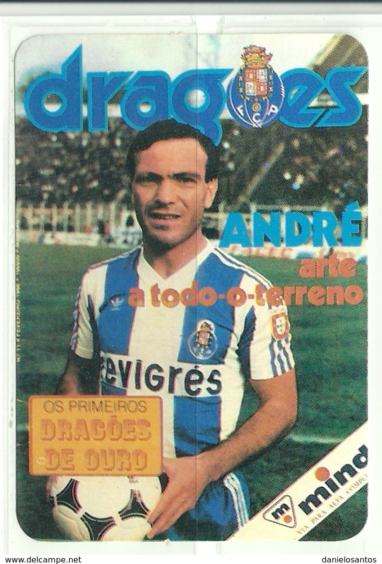 1989 Pocket Calendar Calandrier Calendario Portugal Futebol Soccer Futebol Clube Do Porto FCP Dragões André - Grand Format : 1981-90