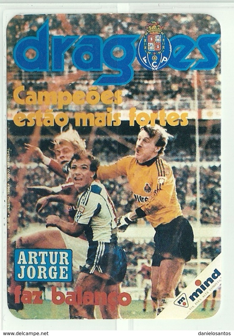 1989 Pocket Calendar Calandrier Calendario Portugal Futebol Soccer Futebol Clube Do Porto FCP Dragões - Grand Format : 1981-90