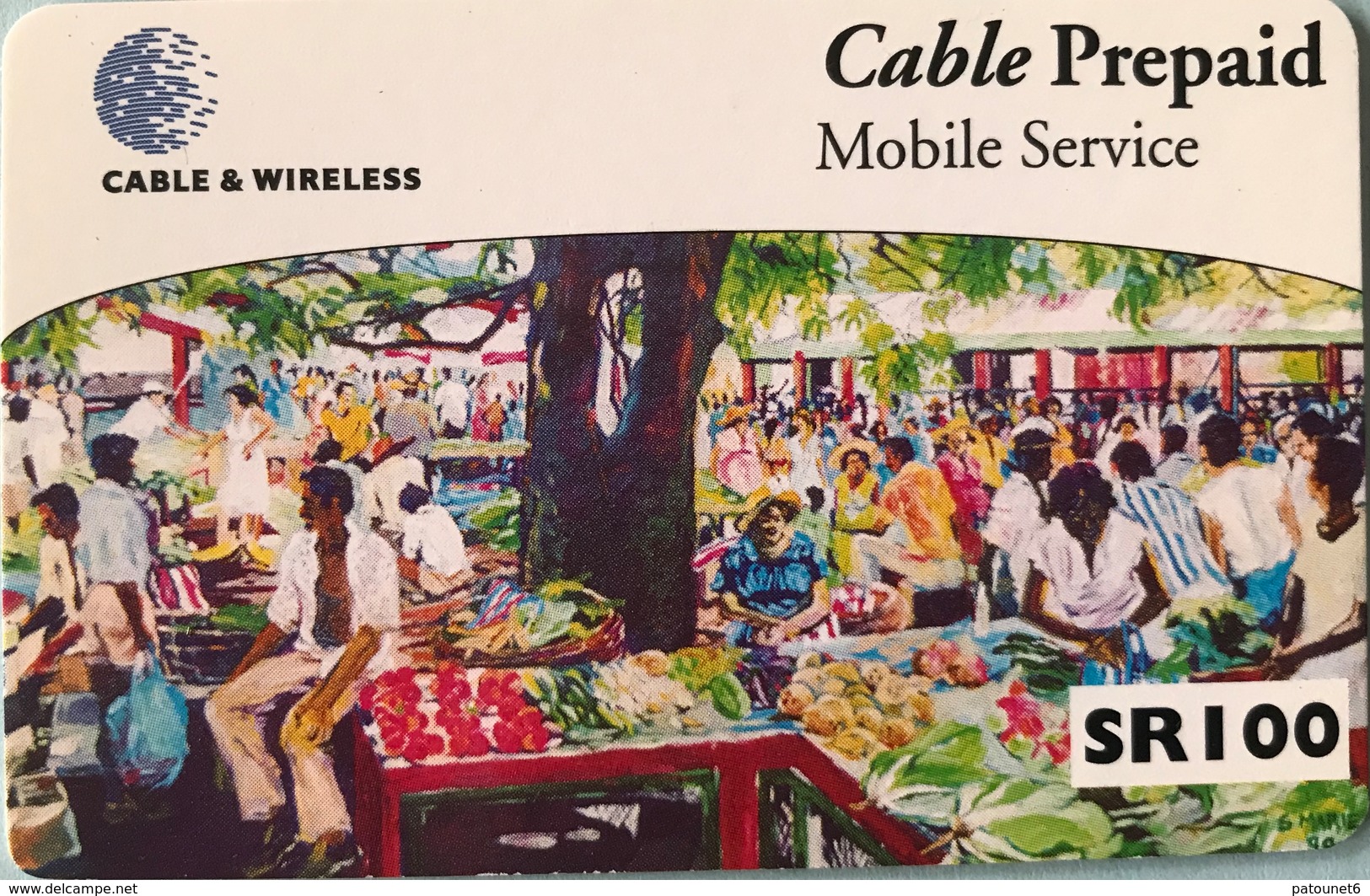 SEYCHELLES  -  Prepaid  - Cable § Wireless  - SR 100 (thick Numbers) - Sychelles