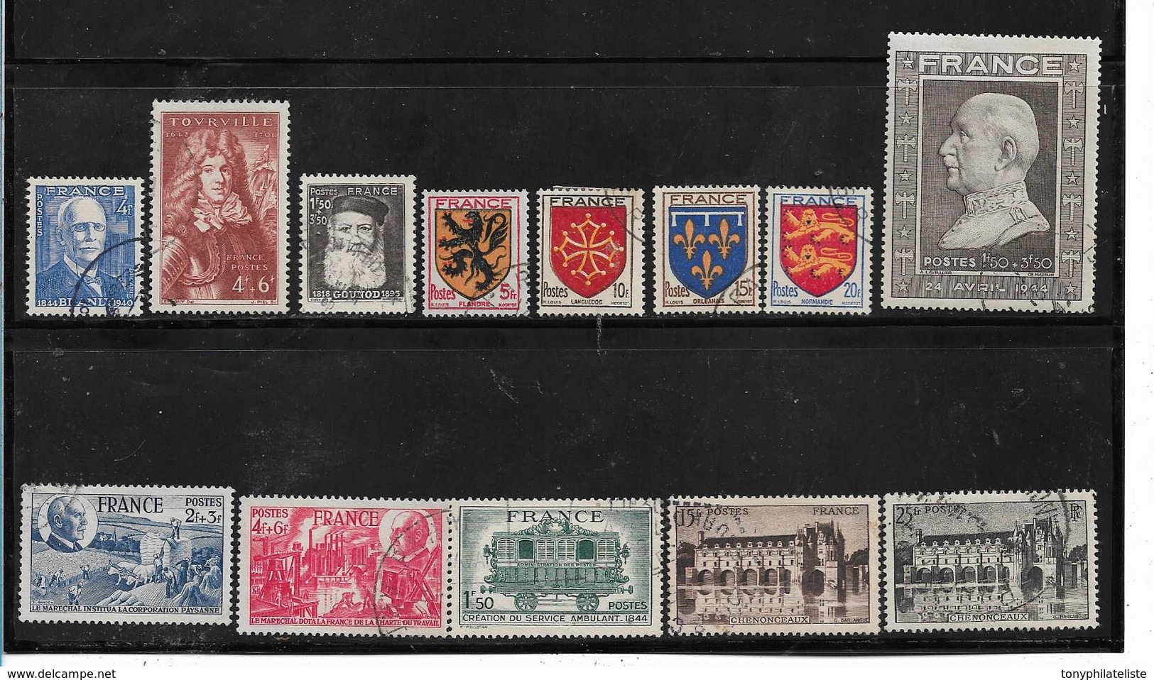 France Timbres De 1944 N°599 A 611  Oblitérés - Used Stamps