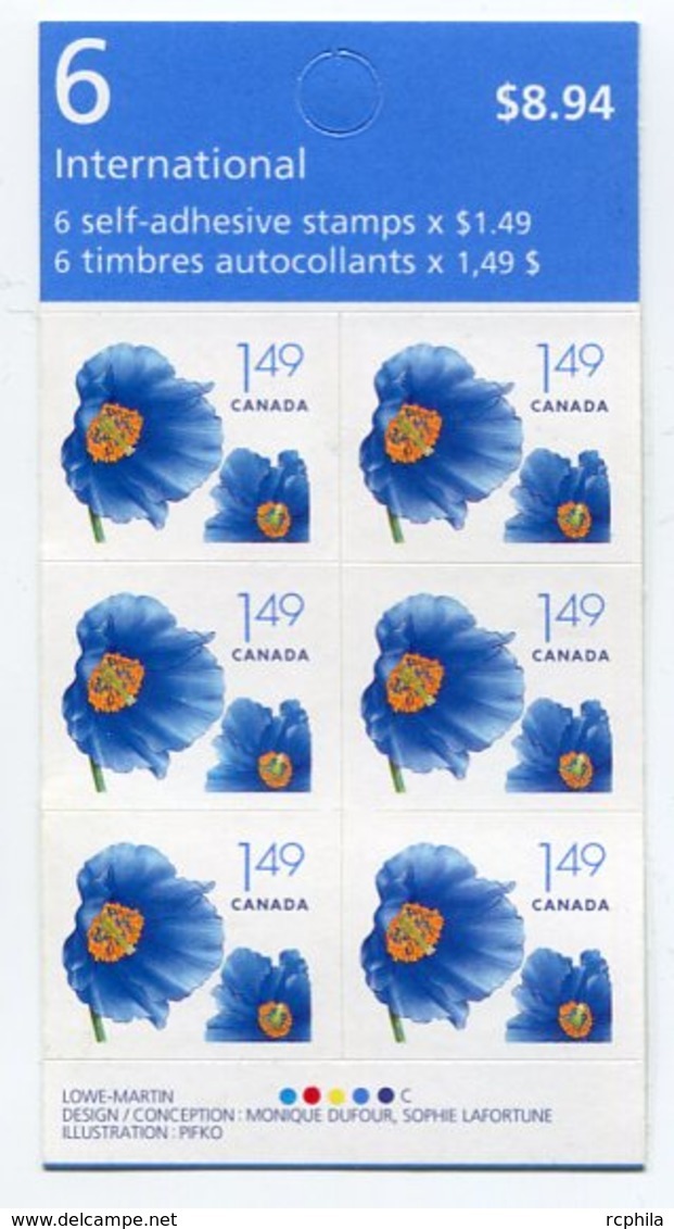 RC 11422 CANADA 2005 FLEURS FLOWERS CARNET BOOKLET MNH NEUF ** - Carnets Complets