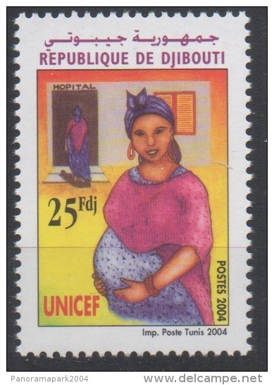 Djibouti Dschibuti 2004 Mi. 799 ** Neuf UNICEF Femme Woman Frau MNH RARE - Djibouti (1977-...)