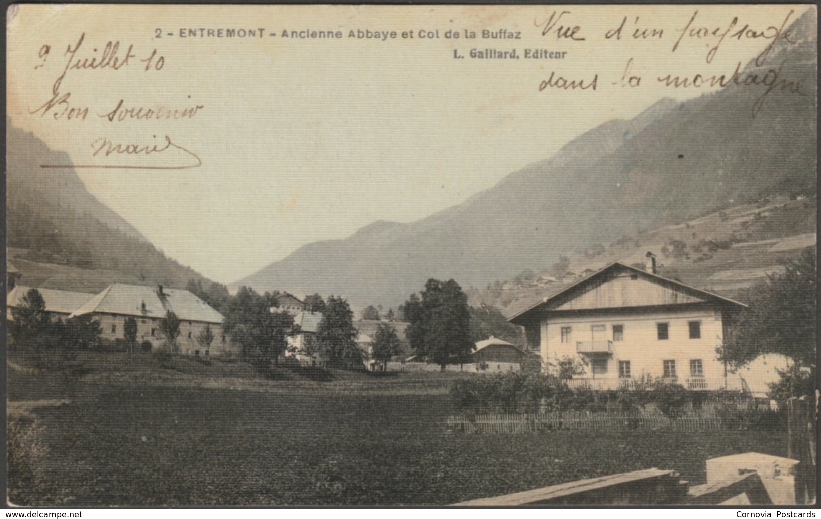 Ancienne Abbaye Et Col De La Buffaz, Entremont, 1910 - Gaillard Toilée CPA - Autres & Non Classés