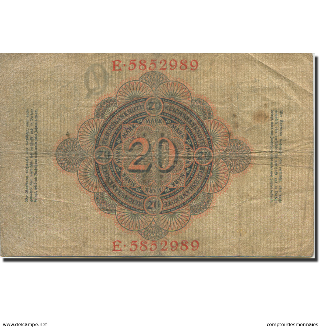 Billet, Allemagne, 20 Mark, 1910, 1910-04-21, KM:40b, TB - 20 Mark