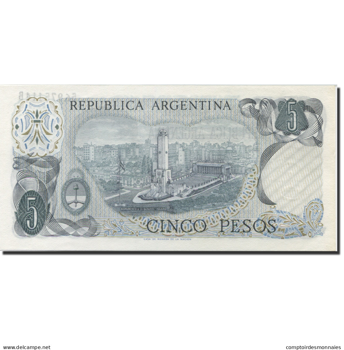 Billet, Argentine, 5 Pesos, Undated (1974-1976), KM:294, SPL - Argentine