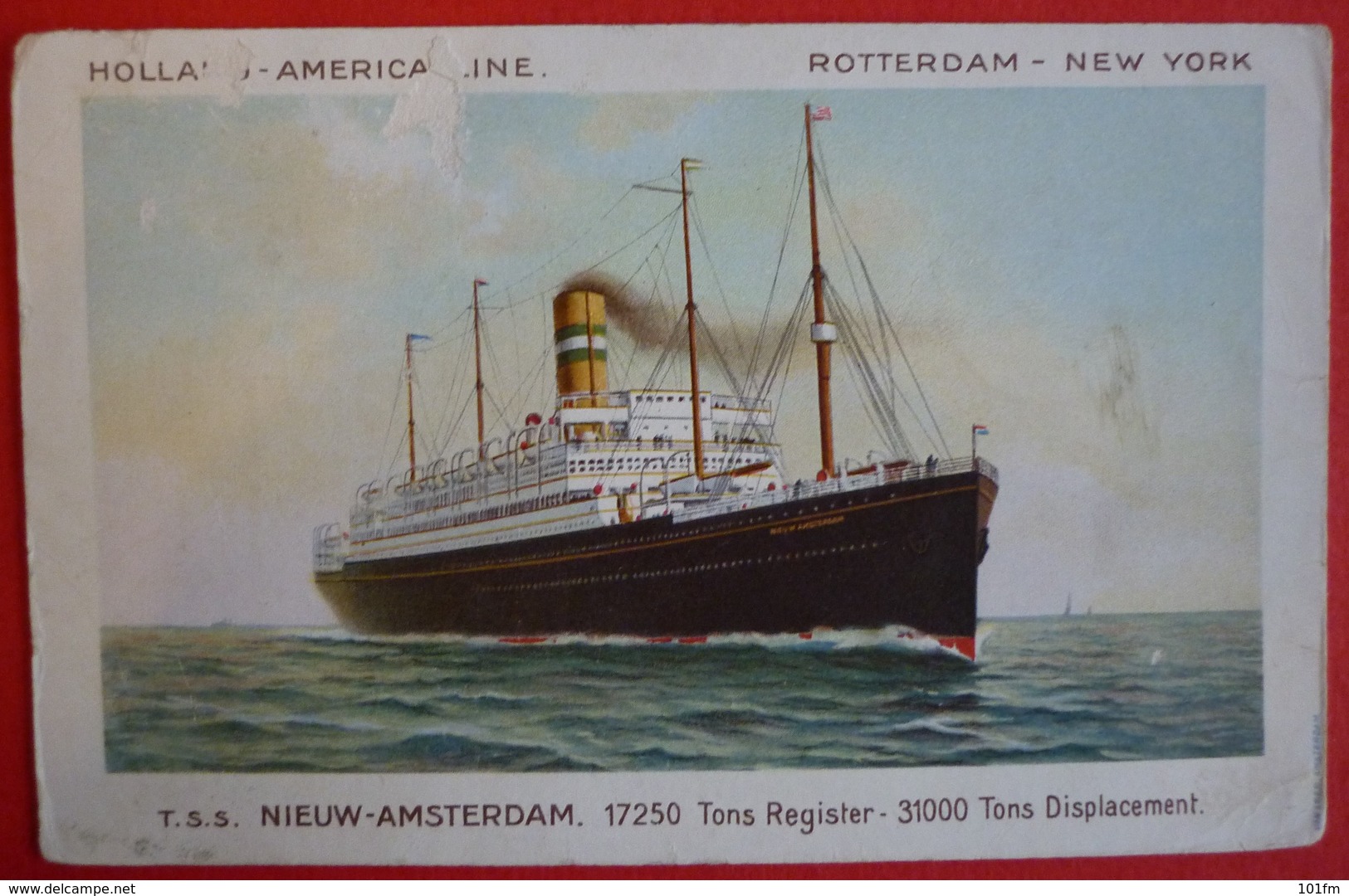 S.S. NIEUW AMSTERDAM , HOLLAND-AMERICA LINE - Steamers