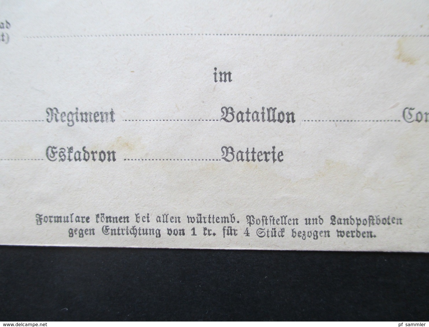 AD Um 1866 Württemberg Feldpost Brief / Feldpost - Sache An Den Mit Der K. Württemb. Felddivision Ausmarschirten,,,, - Storia Postale