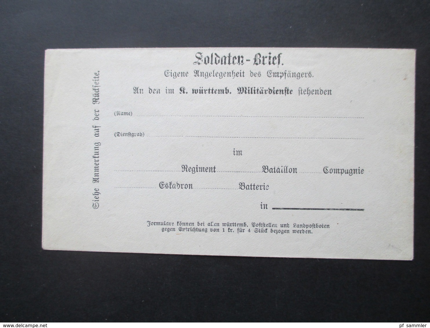 AD Vor 1900 Feldpost Umschlag Soldaten Brief Eigene Angelegenheit Des Empfängers Klappenstempel Gekreuzte Gewehre - Lettres & Documents