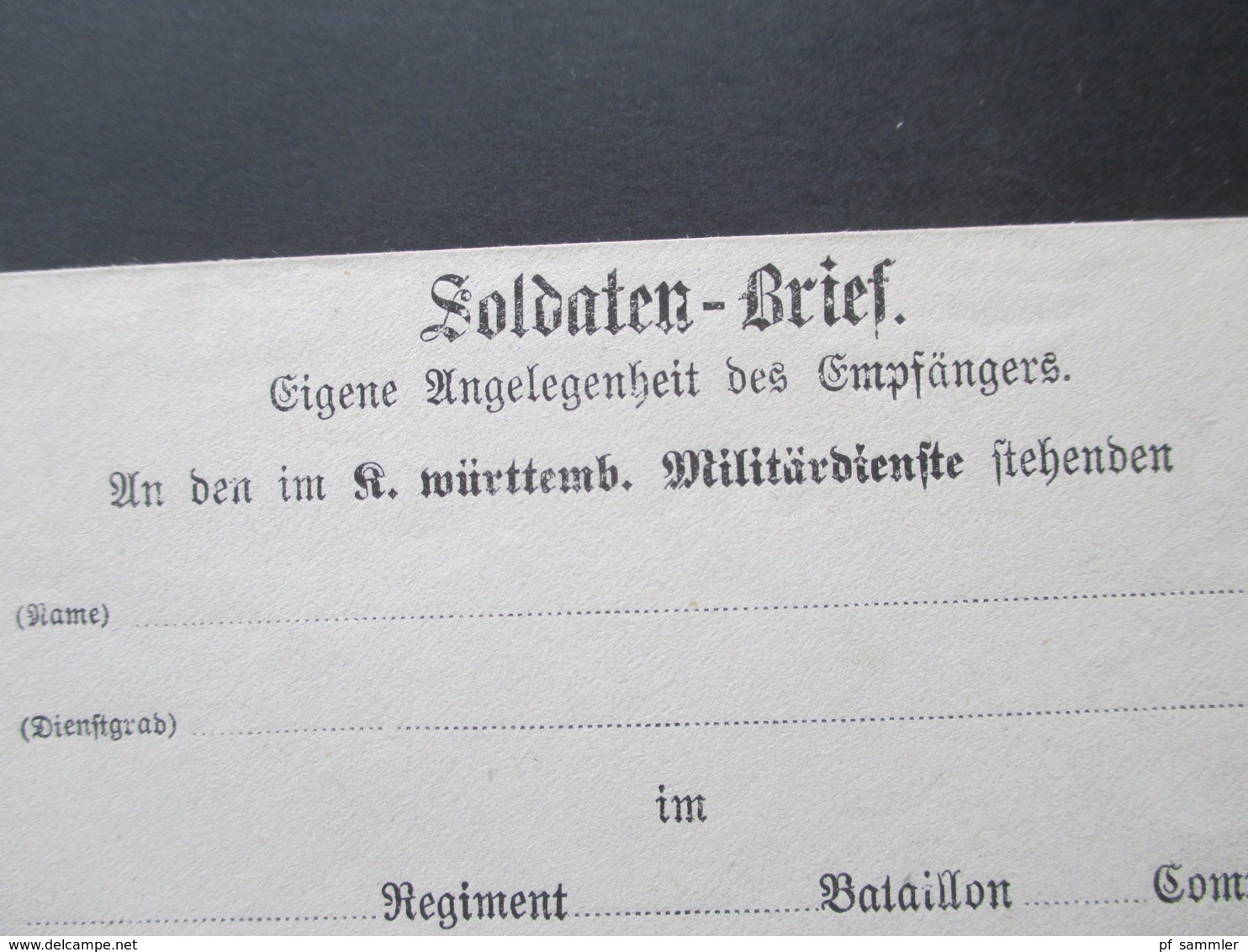 AD Vor 1900 Feldpost Umschlag Soldaten Brief Eigene Angelegenheit Des Empfängers Klappenstempel Gekreuzte Gewehre - Covers & Documents