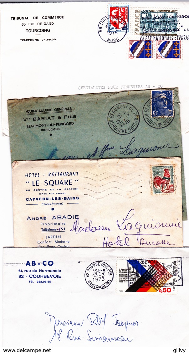 LOT : 23 LETTRES  A EN-TETE TIMBREES - Altri & Non Classificati