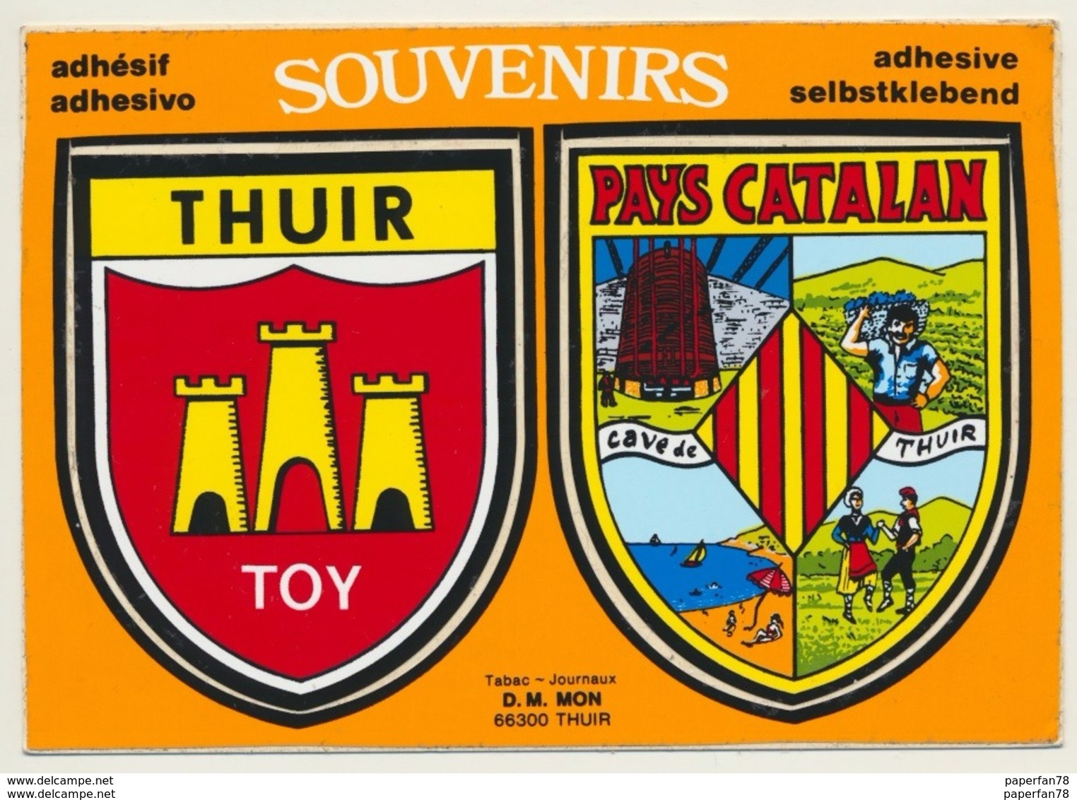 Sticker Aufkleber Autocollant Adhesif Thuir Toy Pays Catalan - Autocollants