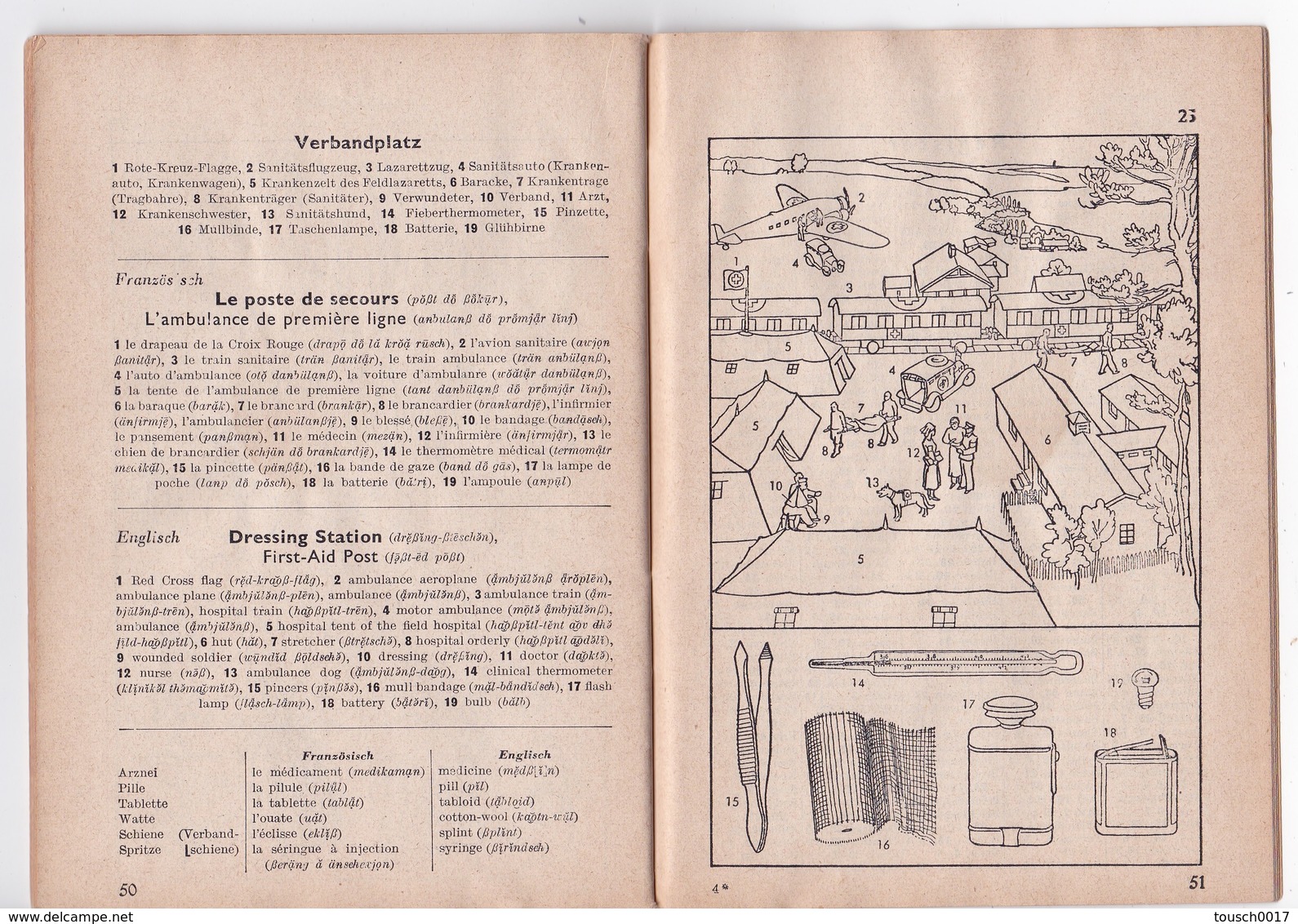 Petit Dictionnaire Armée Allemande 1941 - Bilderduden Für Soldaten Wehrmacht - 1939-45