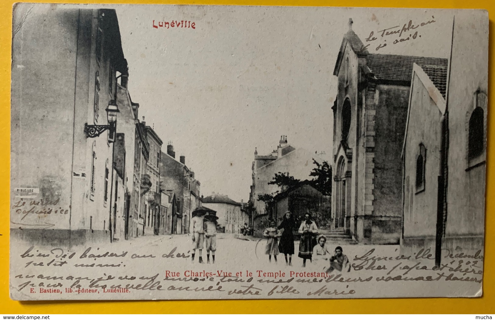 10069 -  Lunéville Rue Charles Vue Et Le Temple Protestant - Luneville