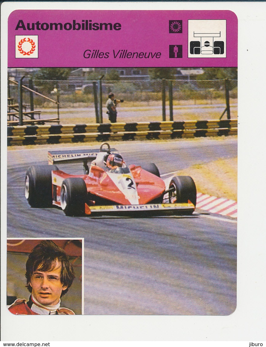 Gilles Villeneuve F1 Formule 1 Race Car Sport Automobile 1FICH-Auto-2 - Sports