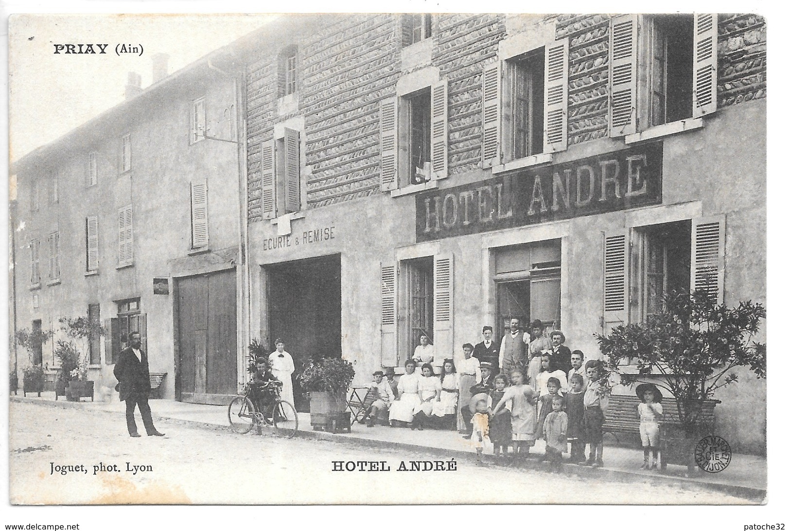 Cpa...Priay...(ain)...Hotel André...1908...animée.... - Non Classés