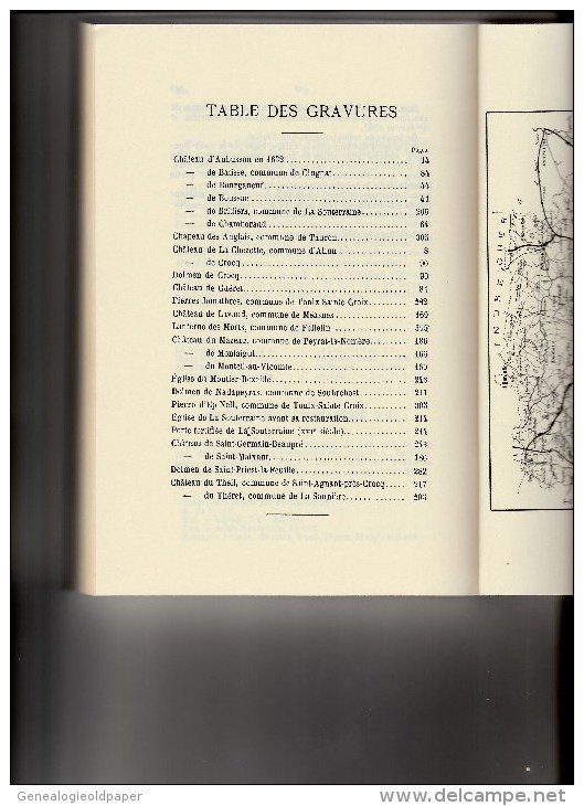 23 - CREUSE - NOUVEAU DICTIONNAIRE HISTORIQUE-GEOGRAPHIQUE ET STATISTIQUE ILLUSTRE DE LA CREUSE- REEDITION DE 1892- 1994 - Limousin