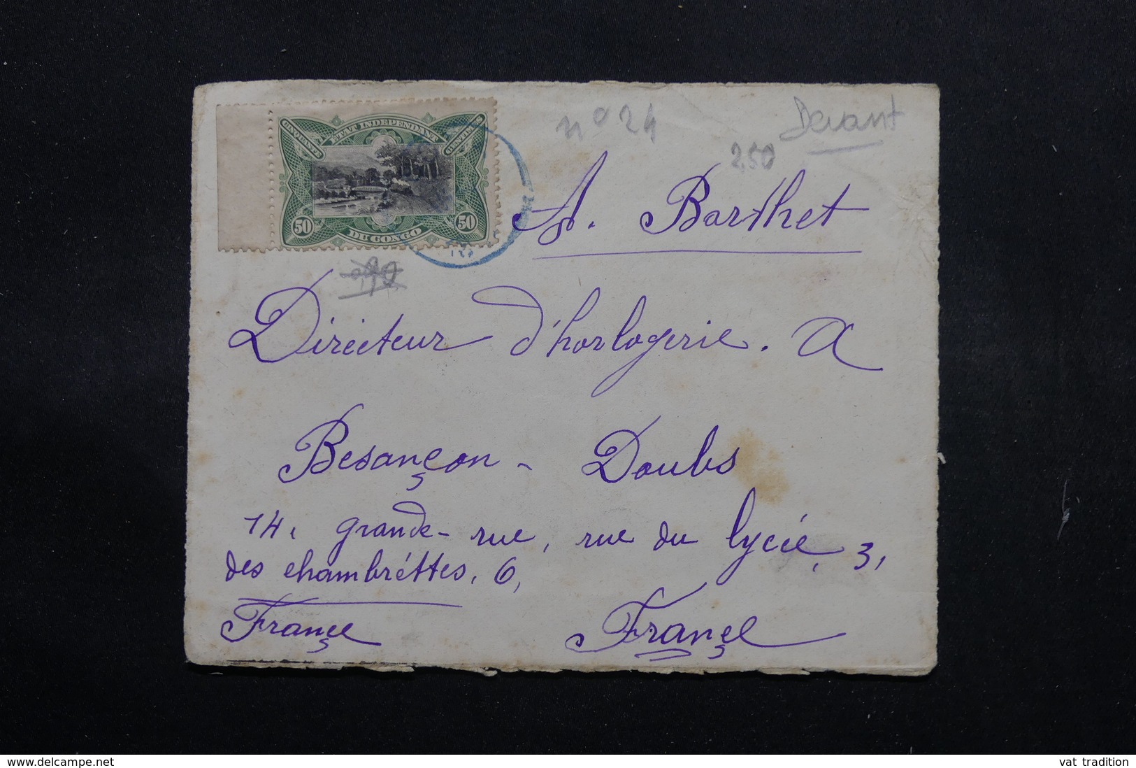 CONGO BELGE - Devant D'enveloppe Pour La France , à Voir - L 55046 - Cartas & Documentos