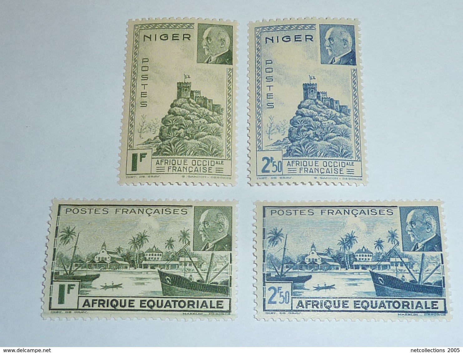 TIMBRE DE FRANCE - GRANDES SERIES COLONIALE; SERIE MARECHAL PETAIN COMPLET 48 VALEURS - NEUF SANS CHARNIERES   (T)