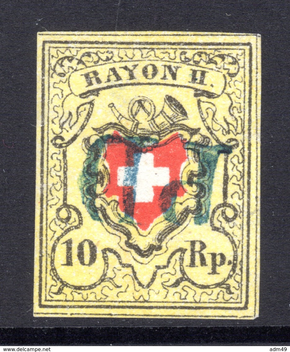 SCHWEIZ, 1850 Rayon II Gelb, Gestempelt - 1843-1852 Timbres Cantonaux Et  Fédéraux