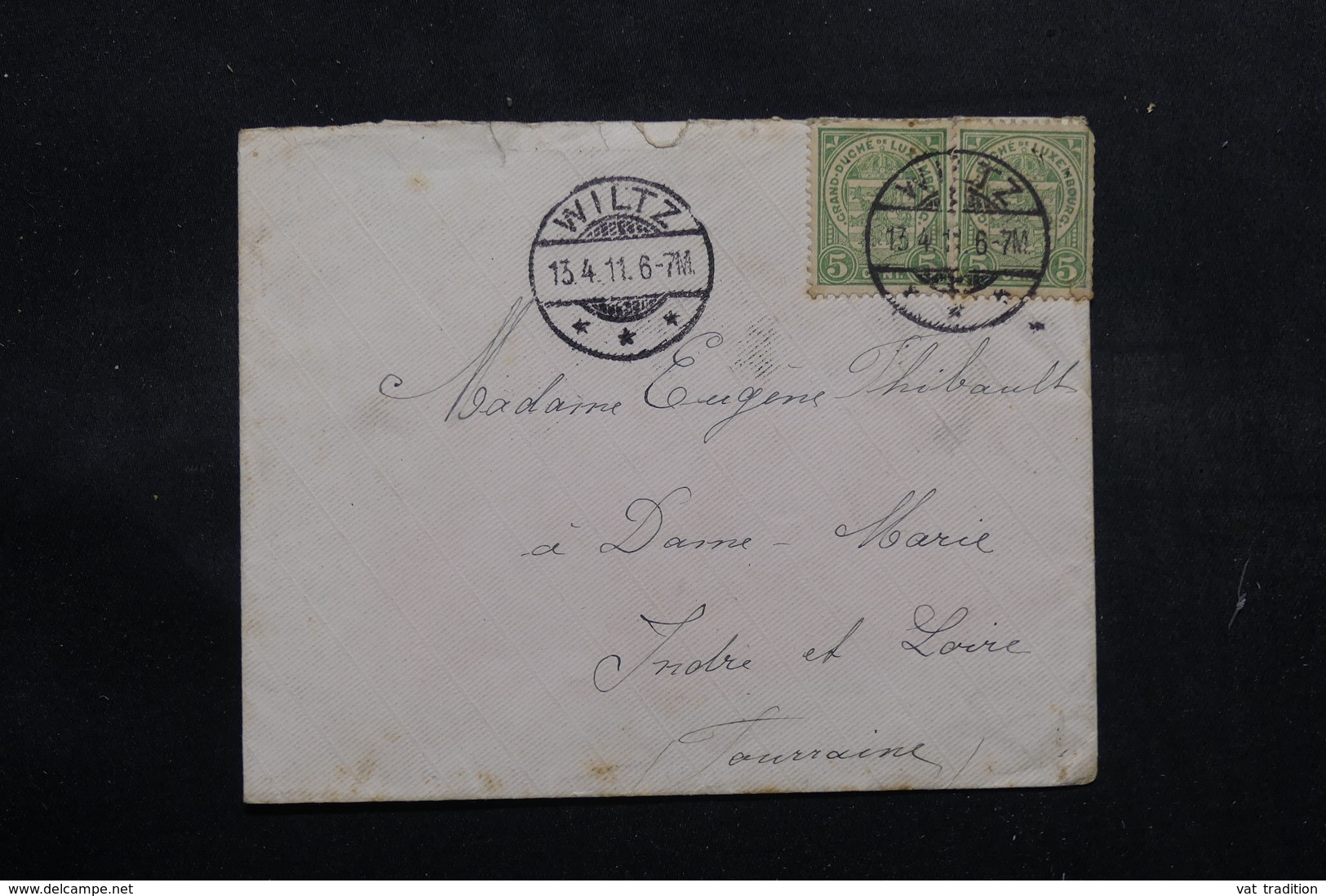 LUXEMBOURG - Enveloppe De Wiltz Pour La France En 1911, Affranchissement Plaisant - L 55062 - 1907-24 Wapenschild